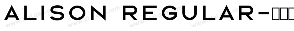 Alison Regular字体转换